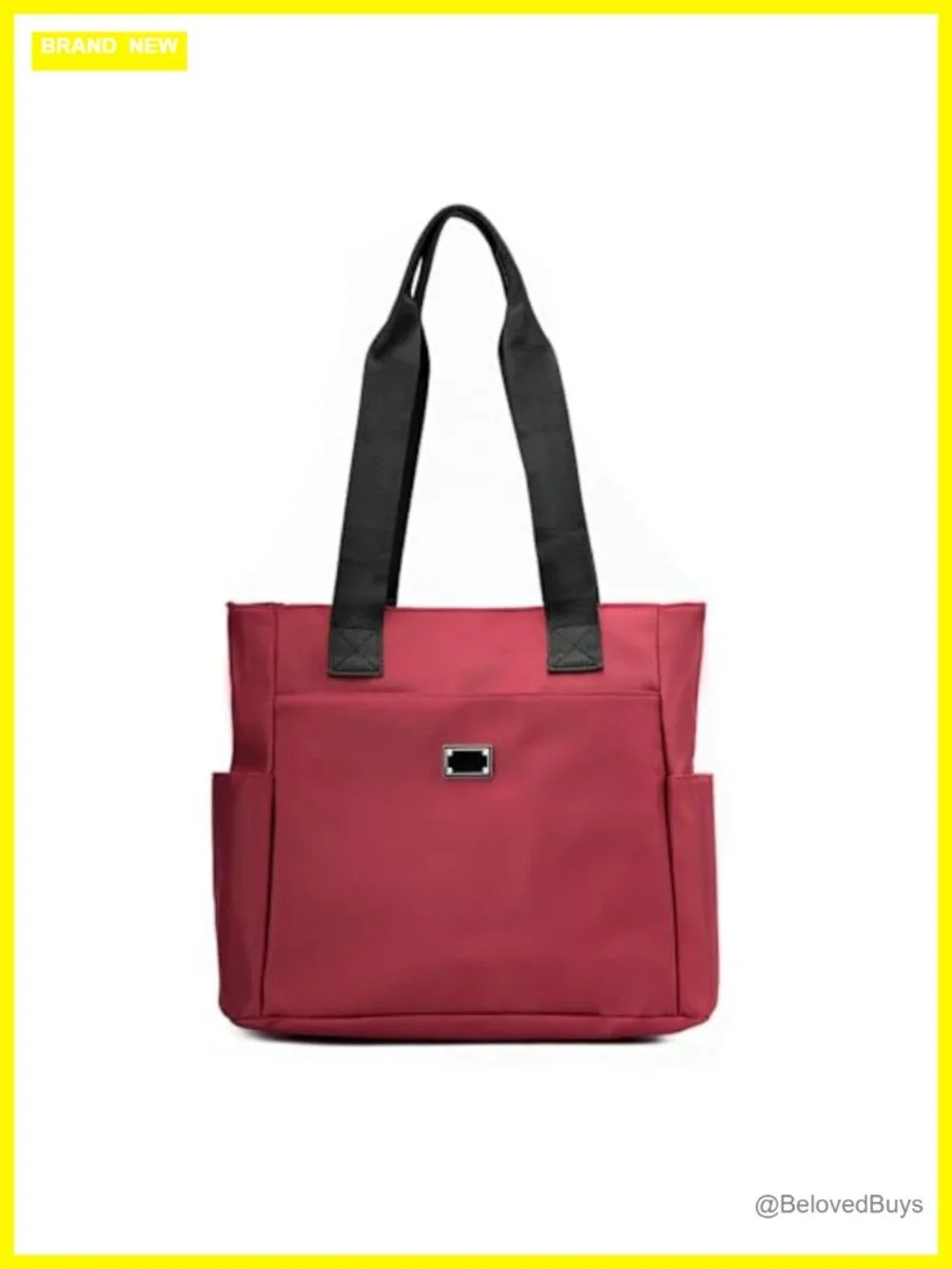 Nylon Tote Bag with Multiple Pockets Waterproof Shoulder Bag Work Travel